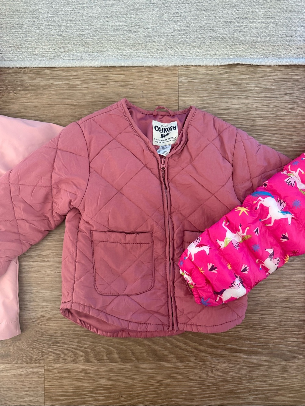 OshKosh B'gosh Toddler Quilted Jacket in Rose Pink